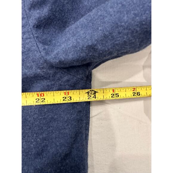 L L Bean Men's Large 0MT03 Heather Blue Flannel Chamois Cloth Soft Outdoor Shirt - Picture 7 of 10